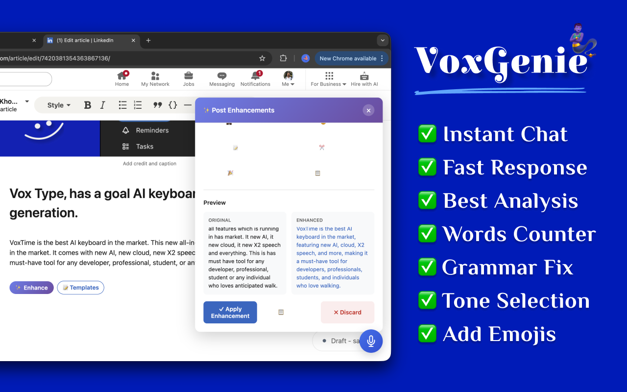 VoxGenie on LinkedIn